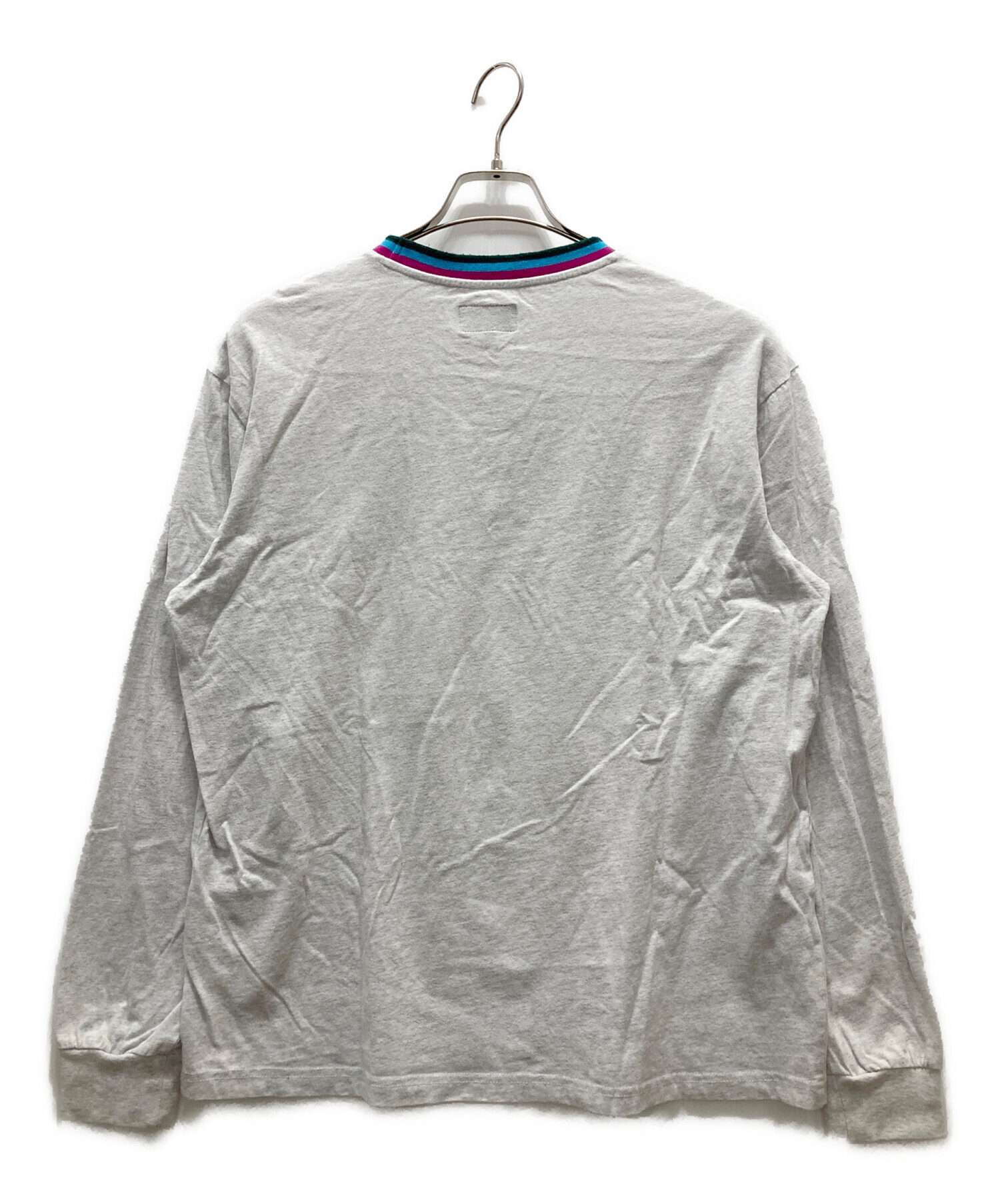 中古・古着通販】RIPNDIP (リップンディップ) ロゴ刺繍Tシャツ グレー