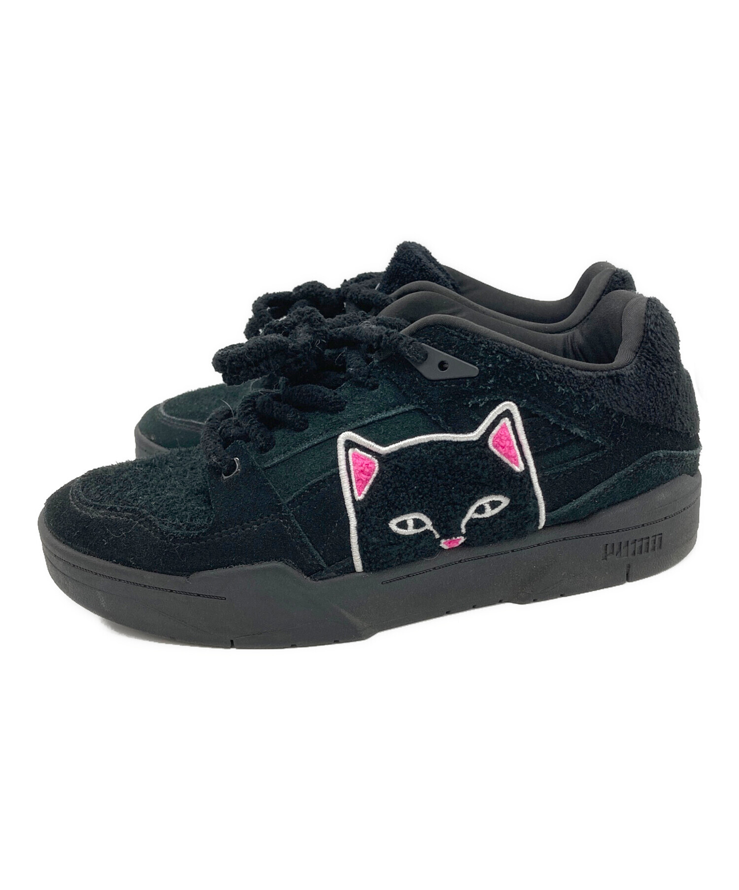 完売品　希少　PUMA RIPNDIPコラボ 猫刺繍 ブラック　スニーカー 中古・古着通販】PUMA (プーマ) RIPNDIP (リップンディップ