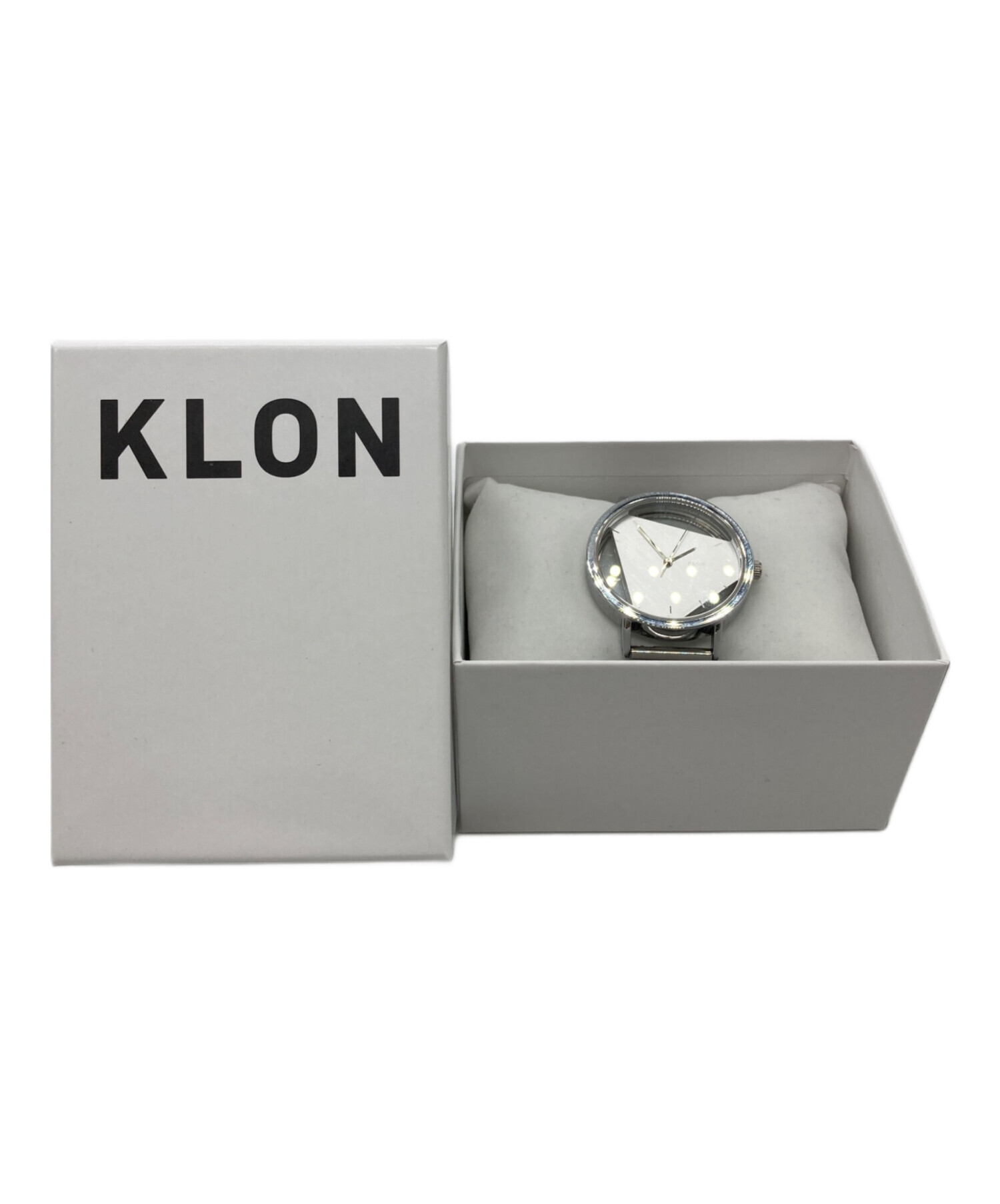 中古・古着通販】KLON (クローン) 三角文字盤 腕時計 シルバー 