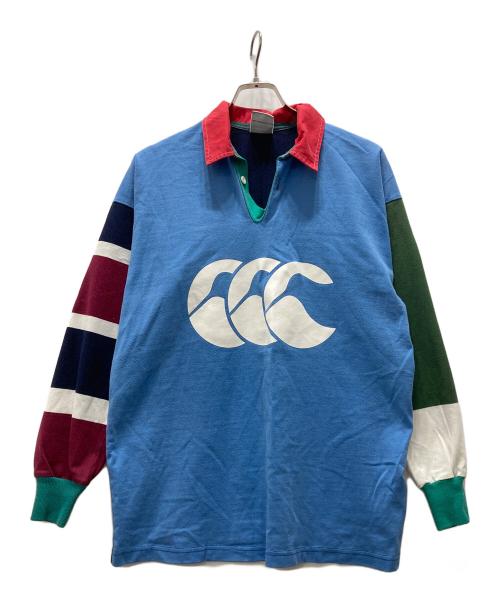 カンタベリー マルチカラー ラガーシャツ 2XL 古着 中古・古着通販】CANTERBURY (カンタベリー) ロゴプリント ラガー