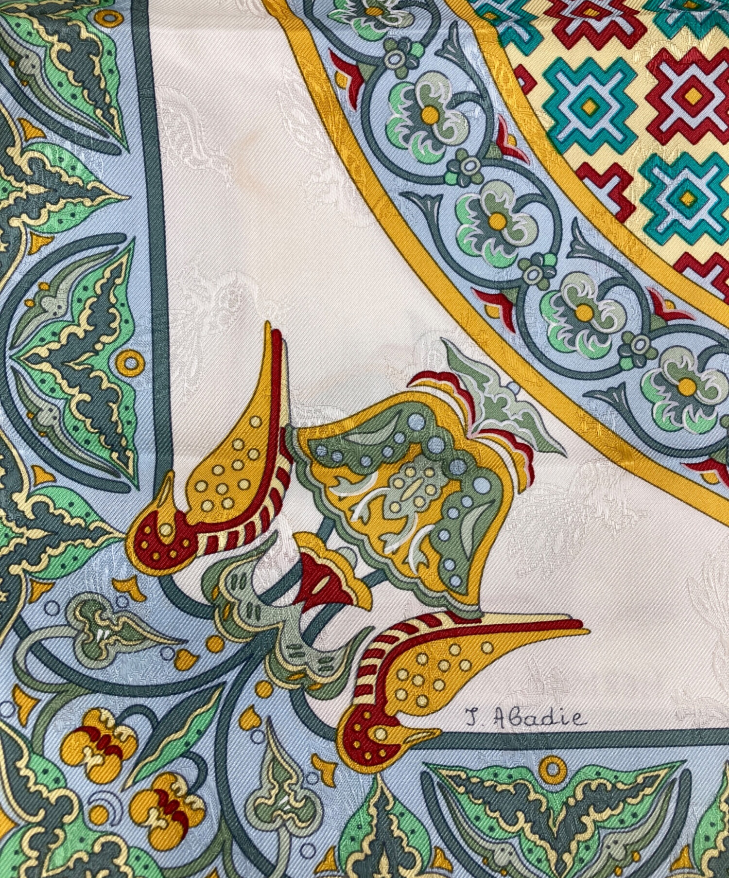 【希少！早い者勝ち！】HERMES カレ90 ビザンチンの空 グリーン 希少！早い者勝ち！】HERMES カレ90 ビザンチンの空 グリーン 希少