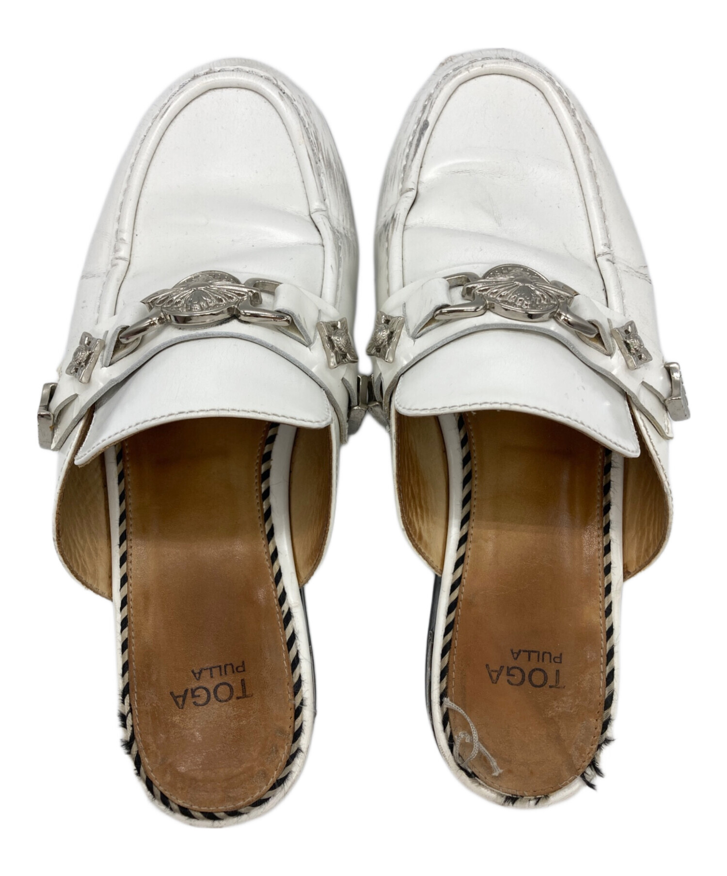 TOGA PULLA ホワイトミュール 中古・古着通販】TOGA PULLA (トーガ プルラ) WHITE POLID ミュール