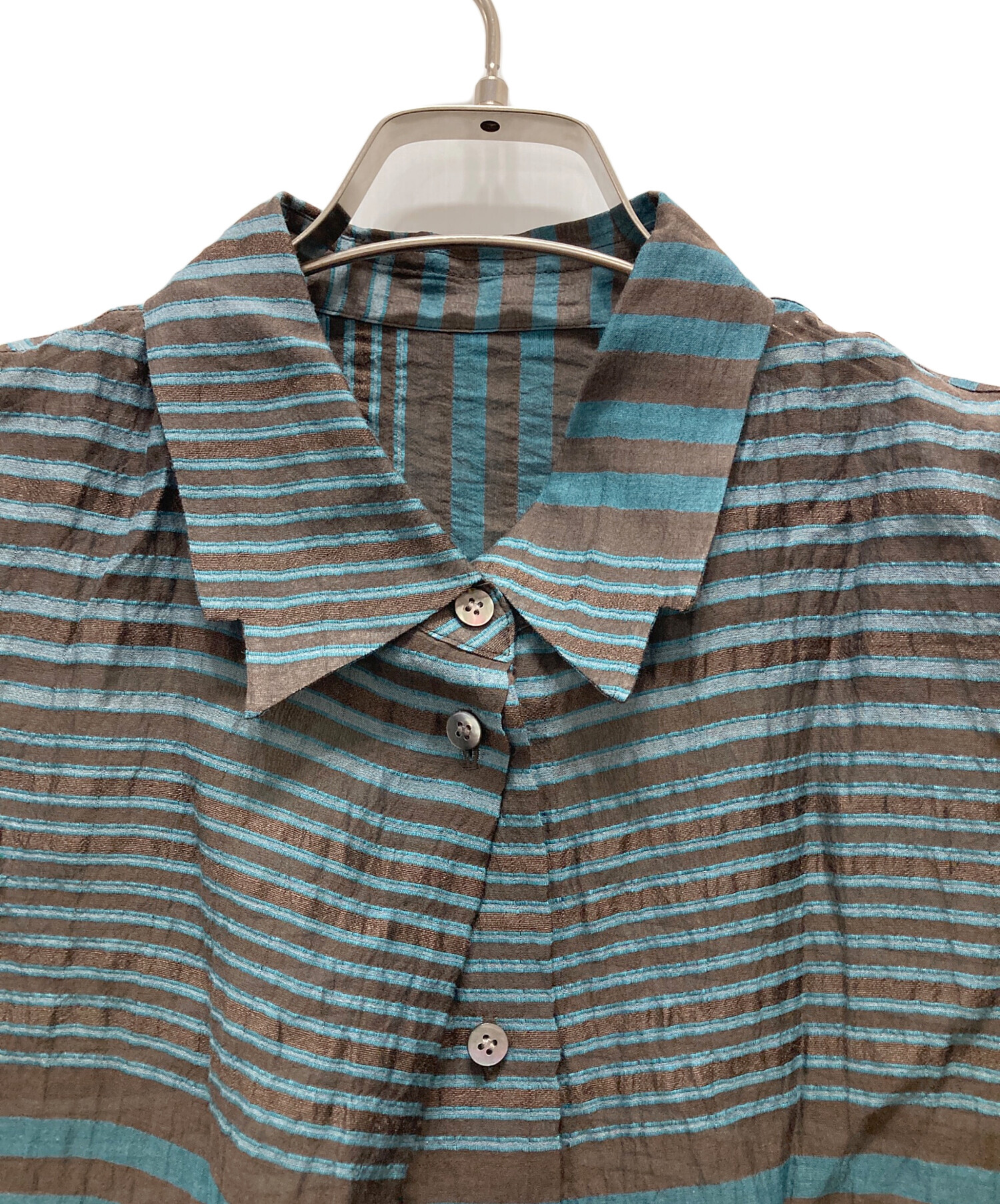 ハート イッセイミヤケ HaaT ISSEY MIYAKE シャツ ブラウス ロングスリーブ 長袖 シアー トップス レディース 3 ISSEY MIYAKE - ハート イッセイミヤケ HaaT ISSEY MIYAKE シャツ