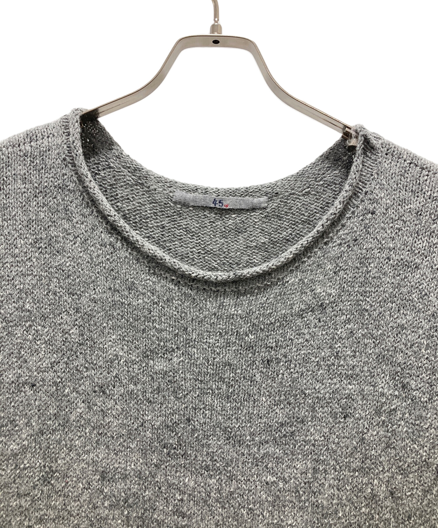 45R アルパカ100% ニット ワンピース フォーティーファイブアール グレー 中古・古着通販】45R (フォーティファイブ・アール) シェットランド