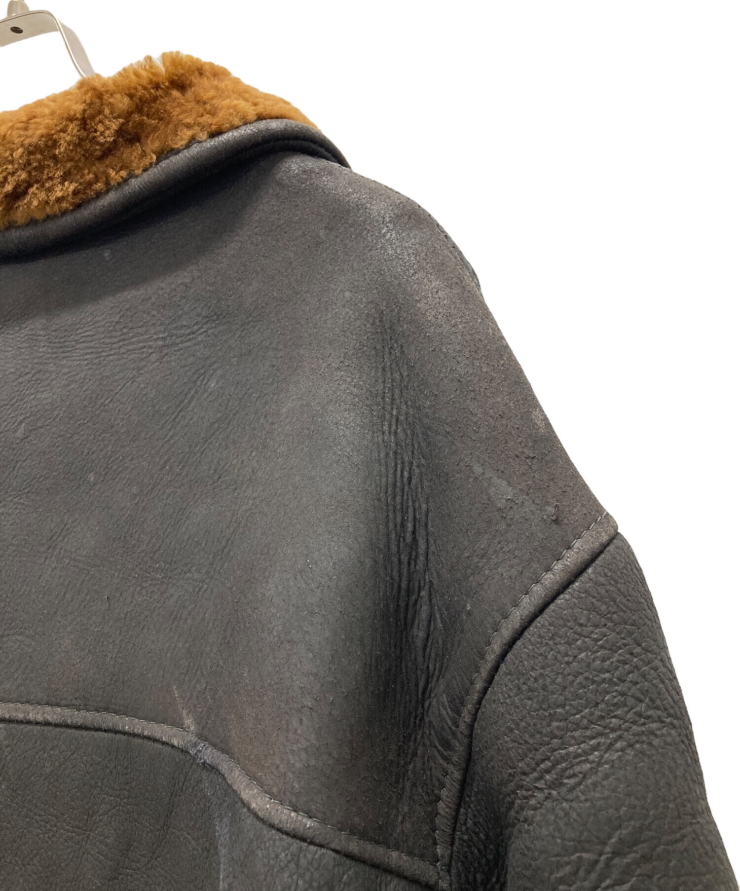 中古・古着通販】MITSUMINE (ミツミネ) ムートンコート ブラック