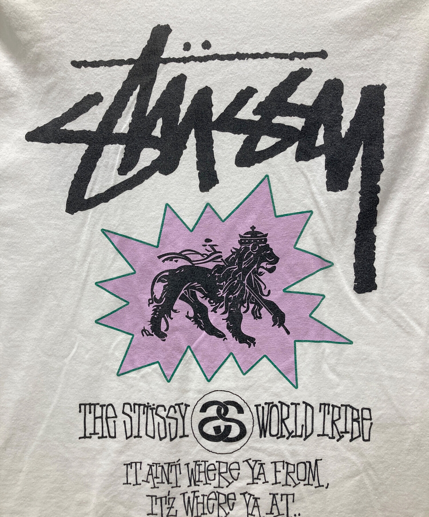 中古・古着通販】stussy (ステューシー) LION TRIBE TEE/ロゴプリントT