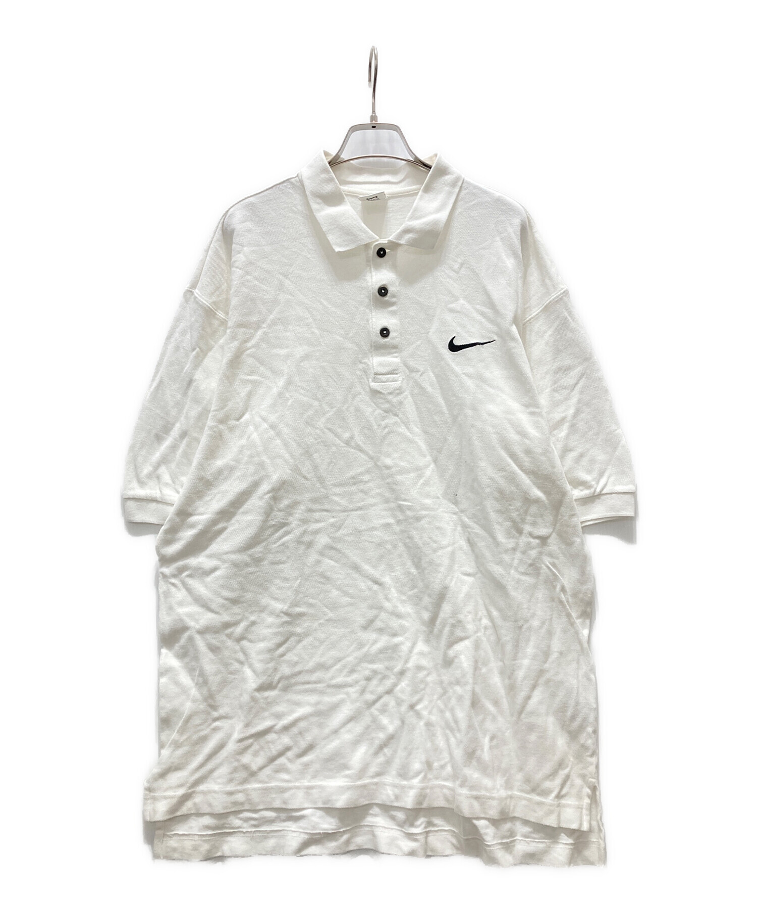 レア 90s NIKE ナイキゴルフ 総柄 ポロシャツ ビッグサイズ 中古・古着通販】NIKE (ナイキ) 90sポロシャツ ホワイト サイズ:M