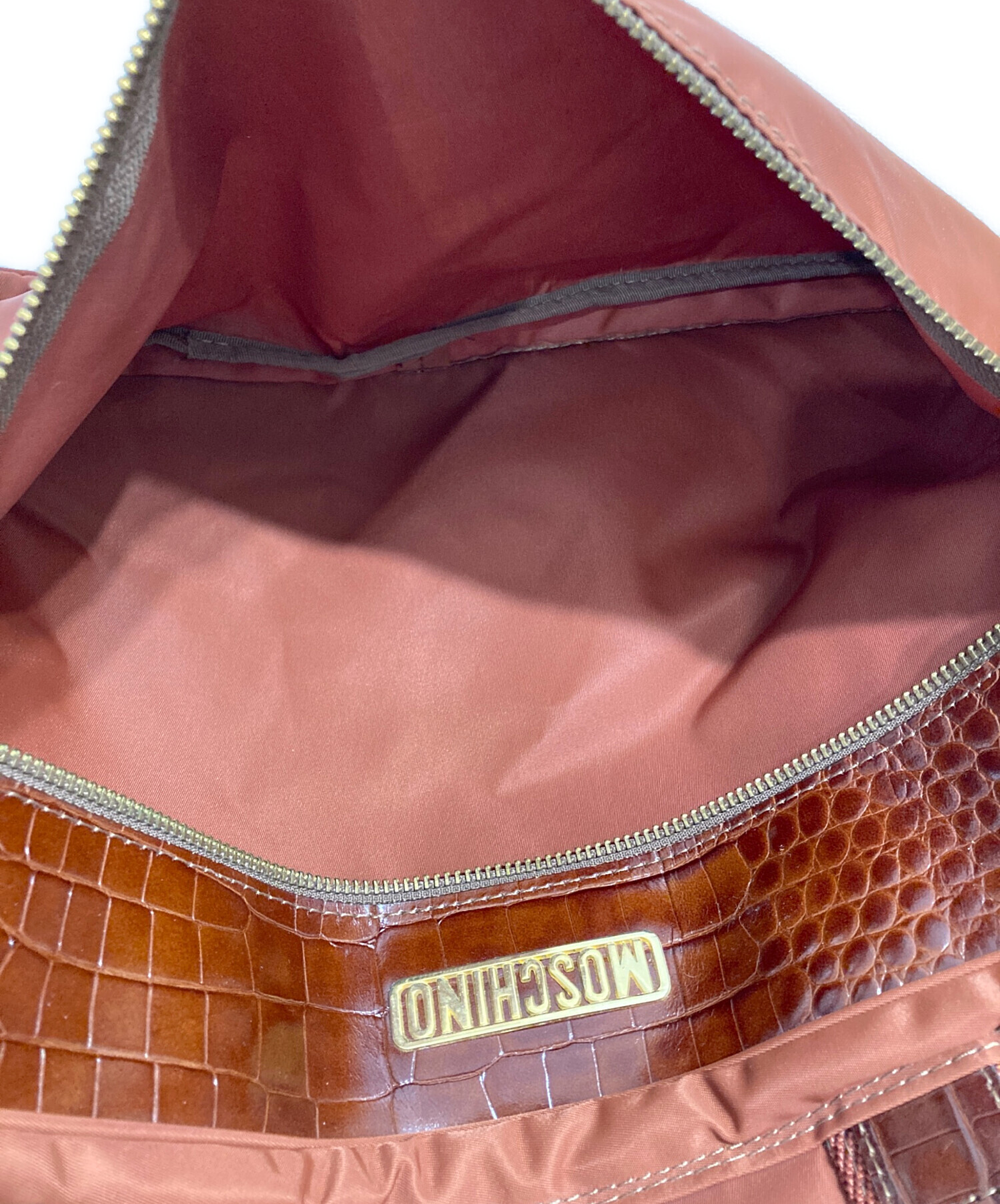 中古・古着通販】MOSCHINO (モスキーノ) ボストンバッグ ブラウン 