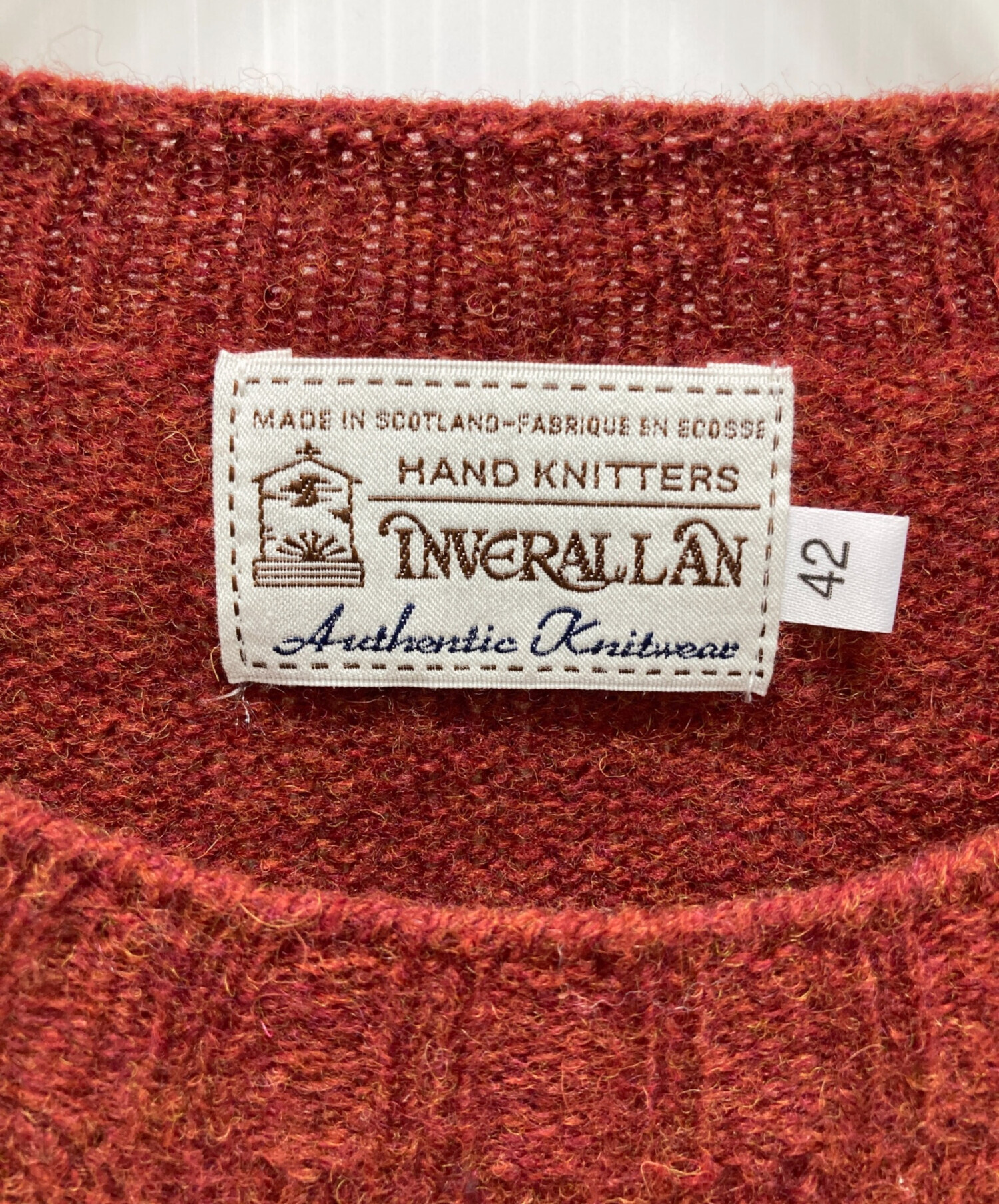 中古・古着通販】INVERALLAN (インバーアラン) 英国製ニット ボルドー 