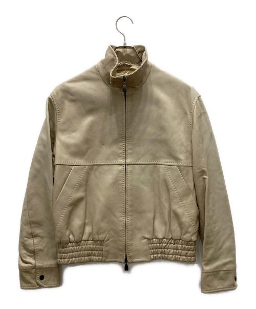 中古・古着通販】MaxMara (マックスマーラ) レザージャケット ベージュ