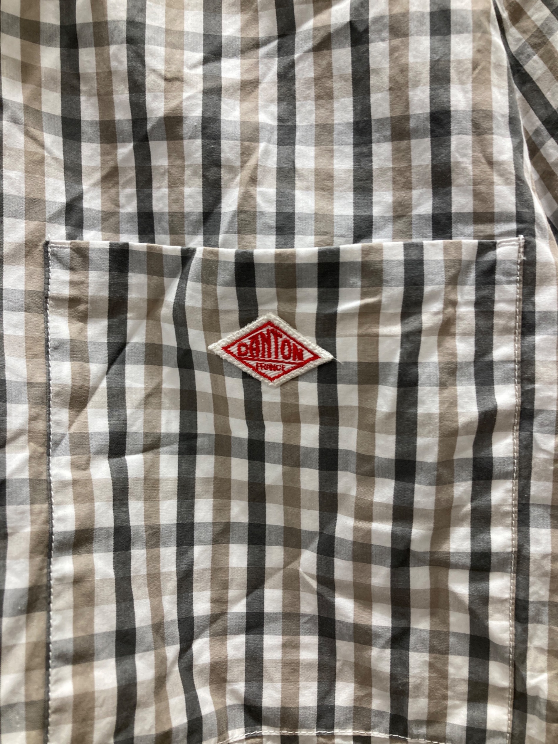 中古・古着通販】DANTON (ダントン) チェックシャツ グレー サイズ:38