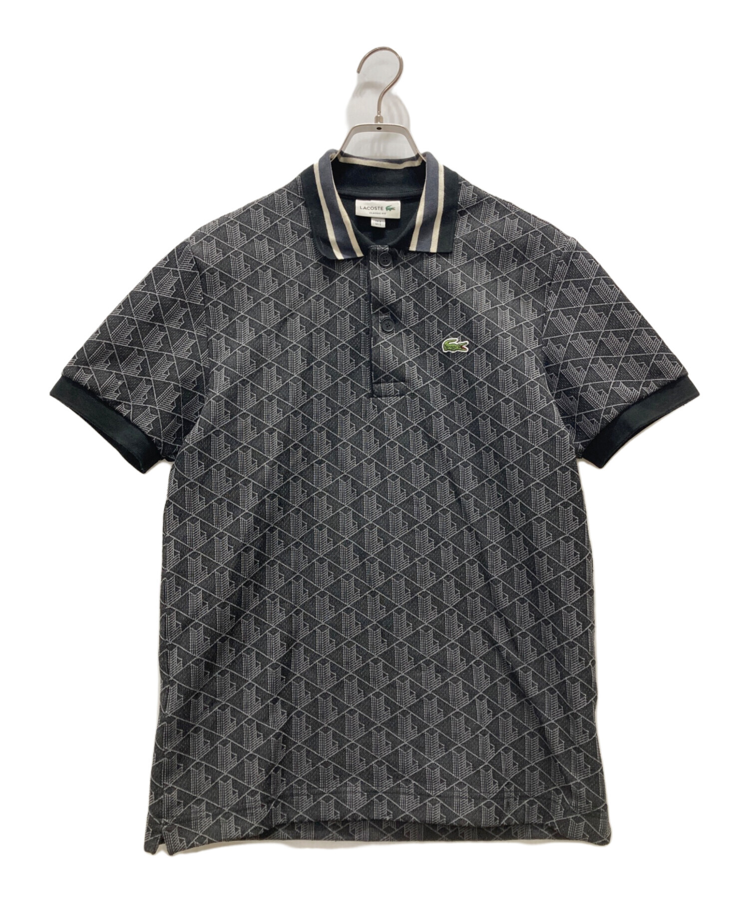 中古・古着通販】LACOSTE (ラコステ) モノグラムジャカードポロシャツ