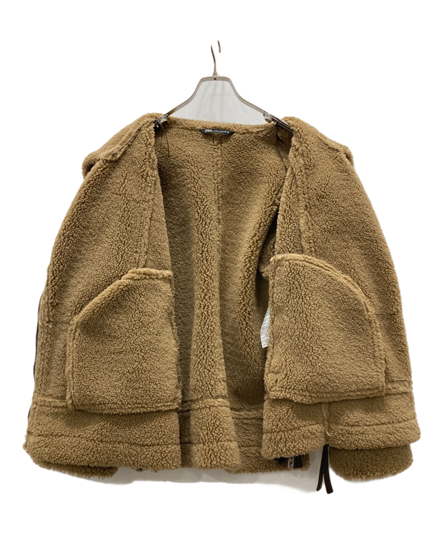 中古・古着通販】ZARA (ザラ) ムートンジャケット ブラウン サイズ:M