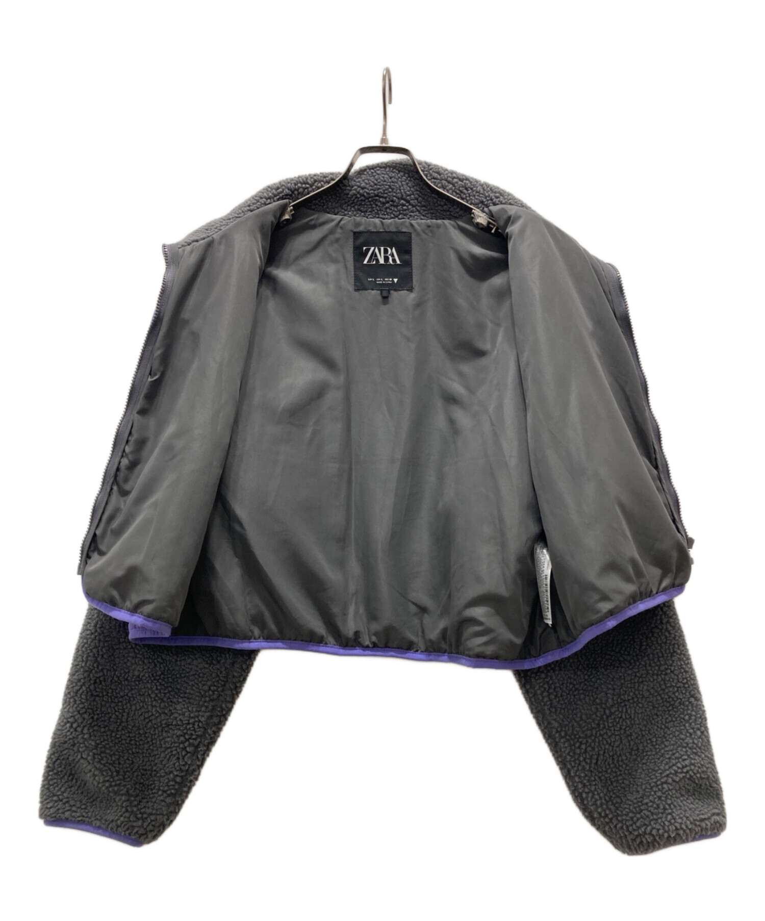 中古・古着通販】ZARA (ザラ) ボアジャケット グレー サイズ:L 