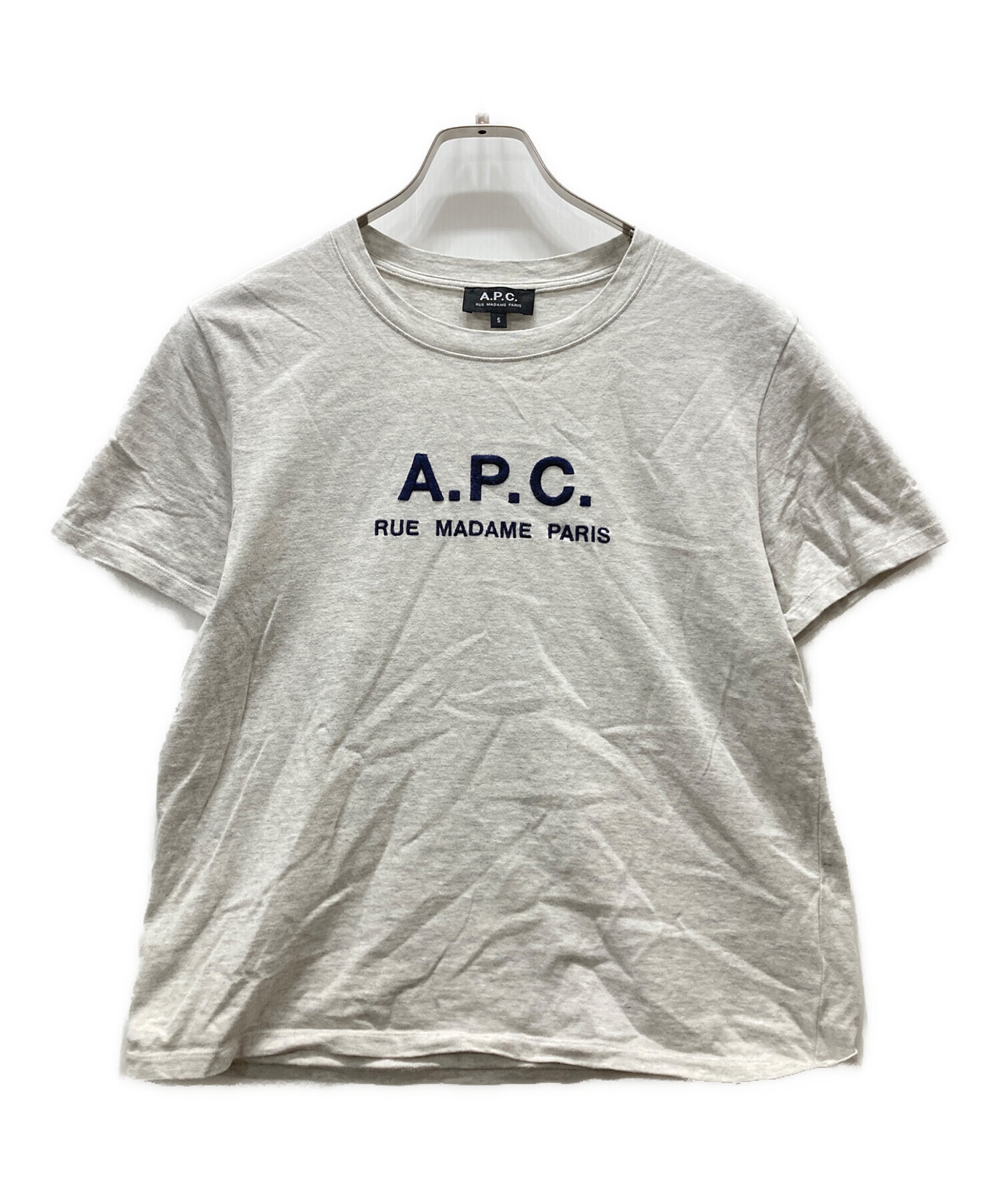 A.P.C. ロゴ刺繍 ニット セーター グレー ○サイズ A.P.C.（アーペーセー） | ニットの古着・中古通販 | 【公式】RAGTAG