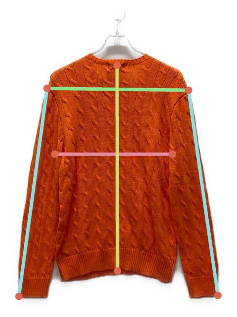 【美品】POLO RALPH LAUREN ケーブルニット ポロシャツ オレンジ ケーブルニット コットン ポロシャツ | ラルフ ローレン公式オンライン