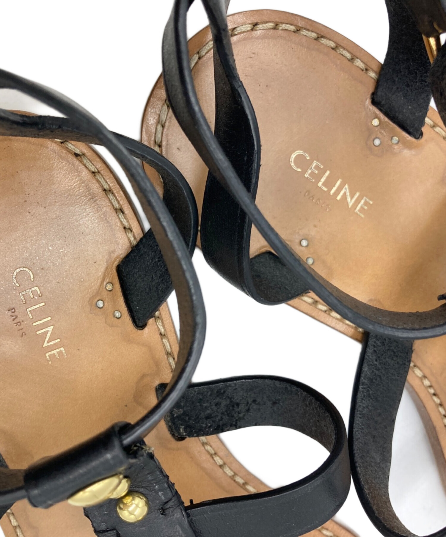 中古・古着通販】CELINE (セリーヌ) スタッズグラディエイターサンダル