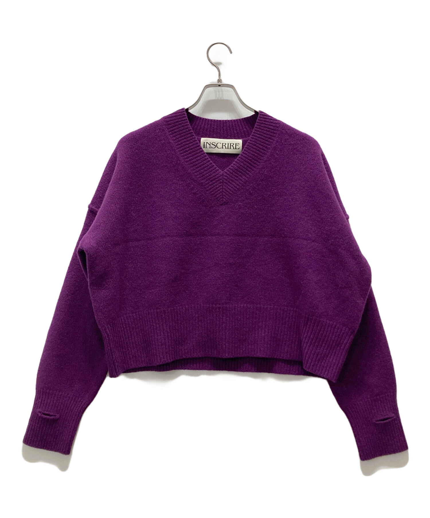 中古・古着通販】INSCRIRE (アンスクリア) ブロークンVネックニット
