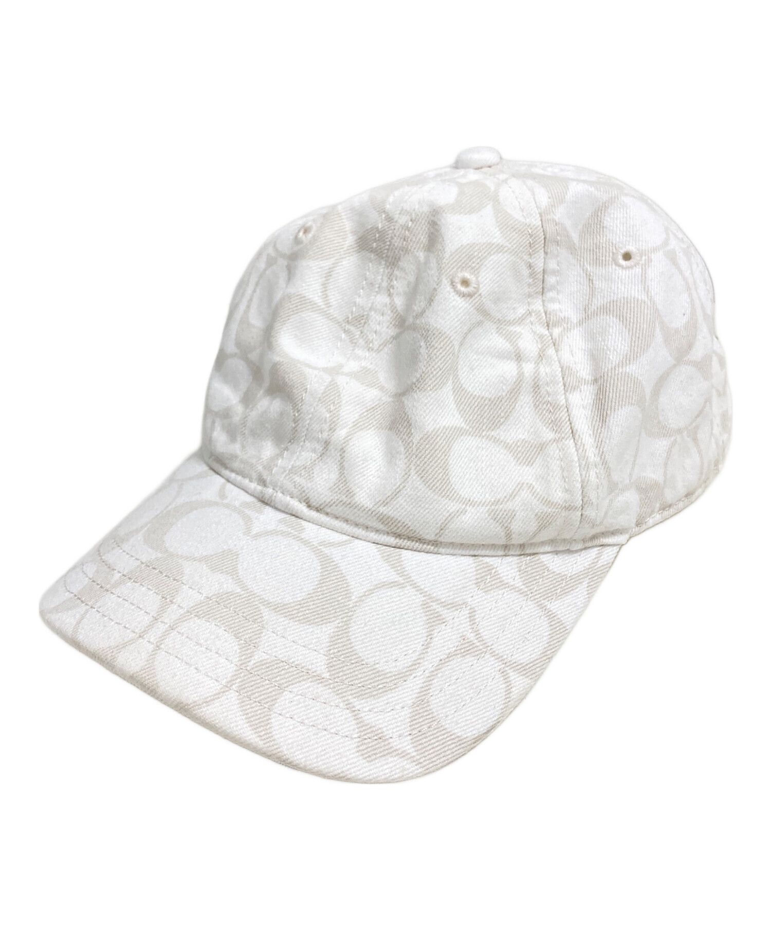 4/30までCOACH　ベースボールキャップ ホワイト　白　帽子 4/30までCOACH ベースボールキャップ ホワイト 白 帽子 4⁄30までCOACH