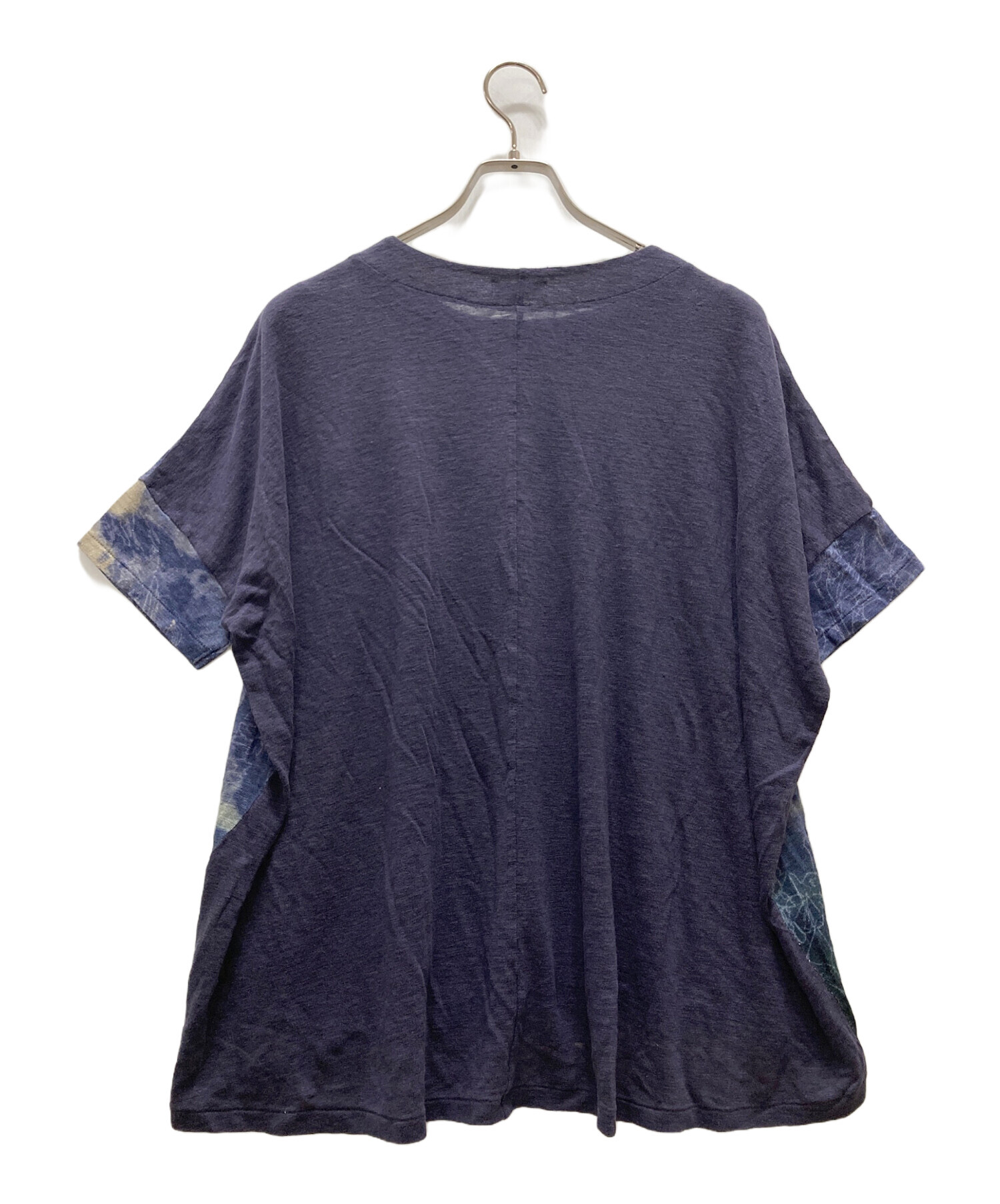 中古・古着通販】pas de calais (パドカレ) リネンブラウス ネイビー