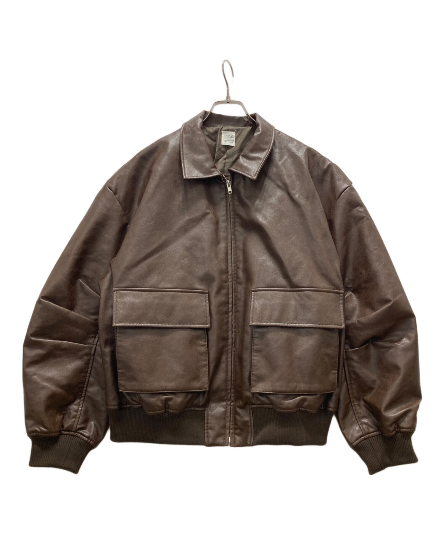 【na】Ungrid フェイクレザーブルゾン（ブラウン） 中古・古着通販】Ungrid (アングリッド) フェイクレザーブルゾン