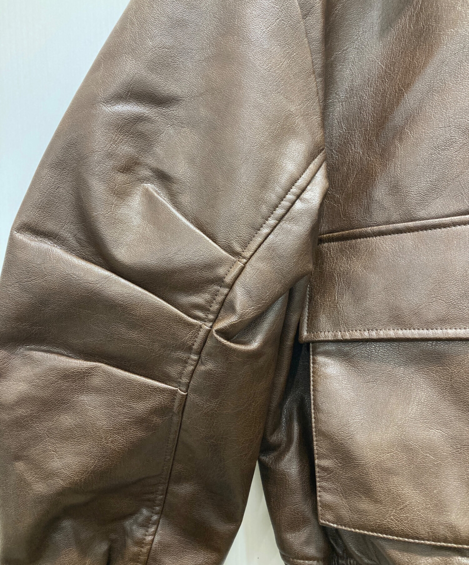 中古・古着通販】Ungrid (アングリッド) フェイクレザーブルゾン