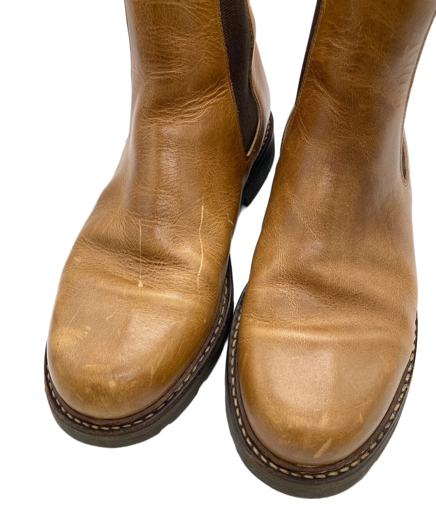 中古・古着通販】AIGLE (エーグル) サイドゴアブーツ ブラウン サイズ 