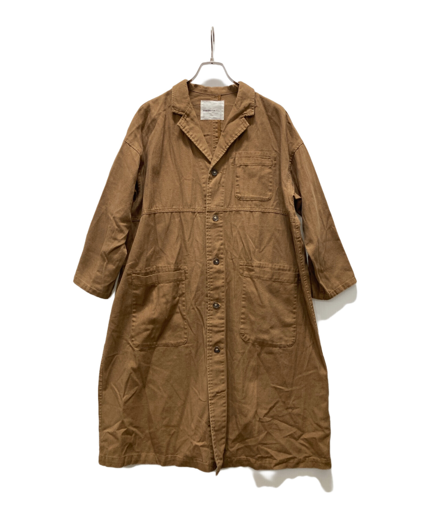 soulberry ソウルベリー ステンカラースプリングコート 春コート XL 中古・古着通販】soulberry (ソウルベリー) ステンカラーコート