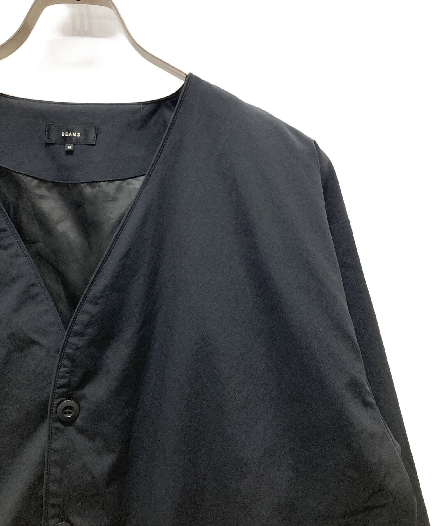 中古・古着通販】BEAMS (ビームス) テックカーディガン ブラック 