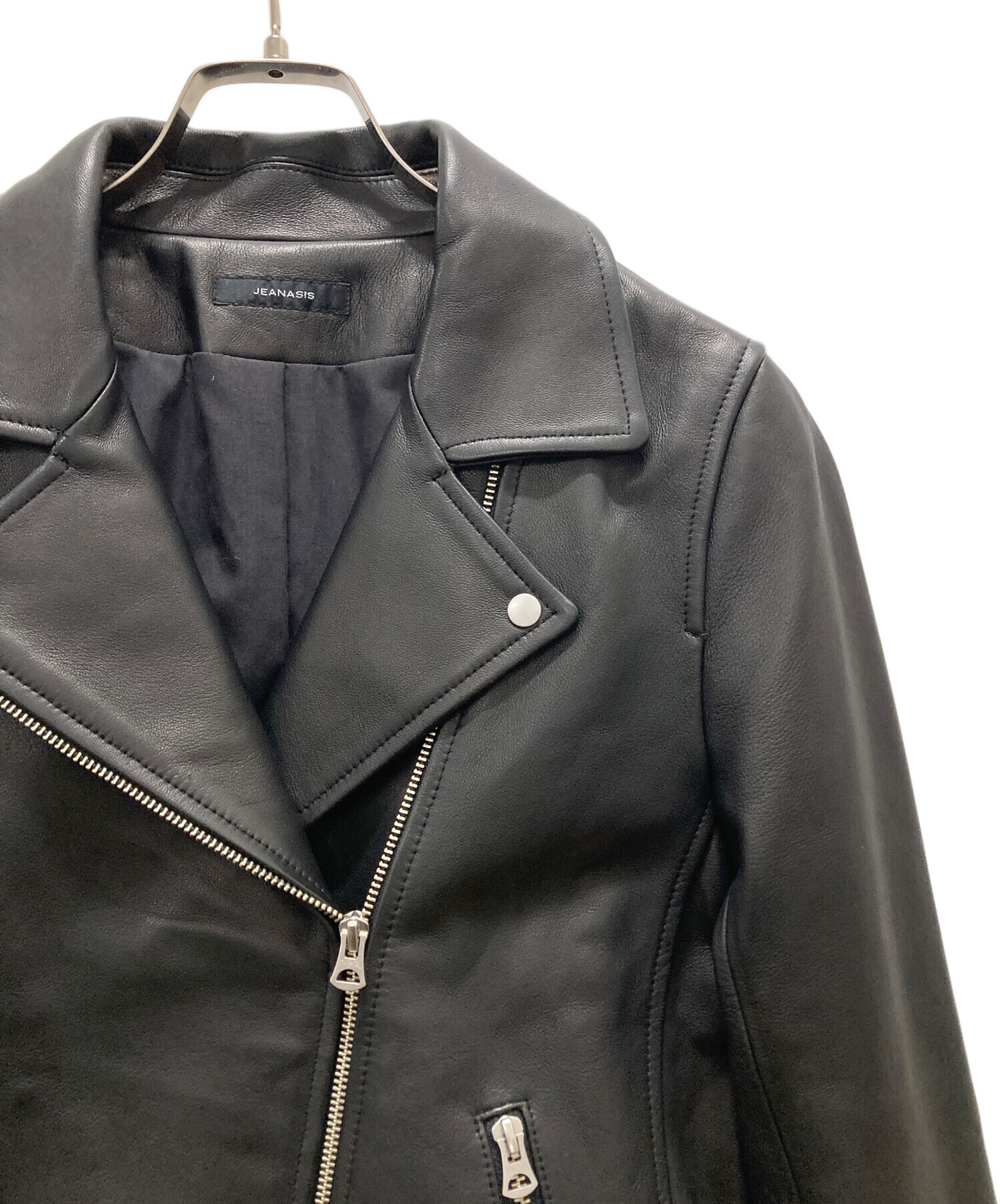 中古・古着通販】JEANASIS (ジーナシス) ラム レザー ダブルライダース