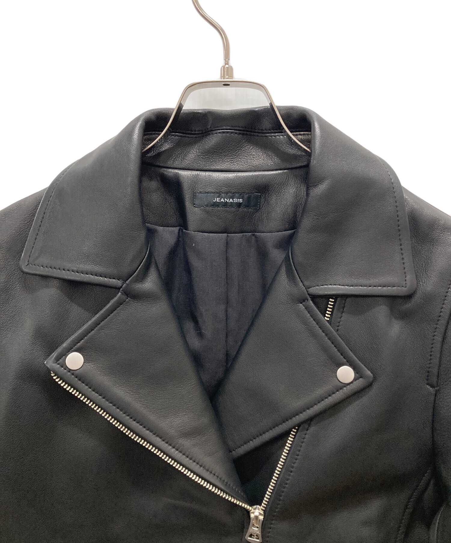 中古・古着通販】JEANASIS (ジーナシス) ラム レザー ダブルライダース