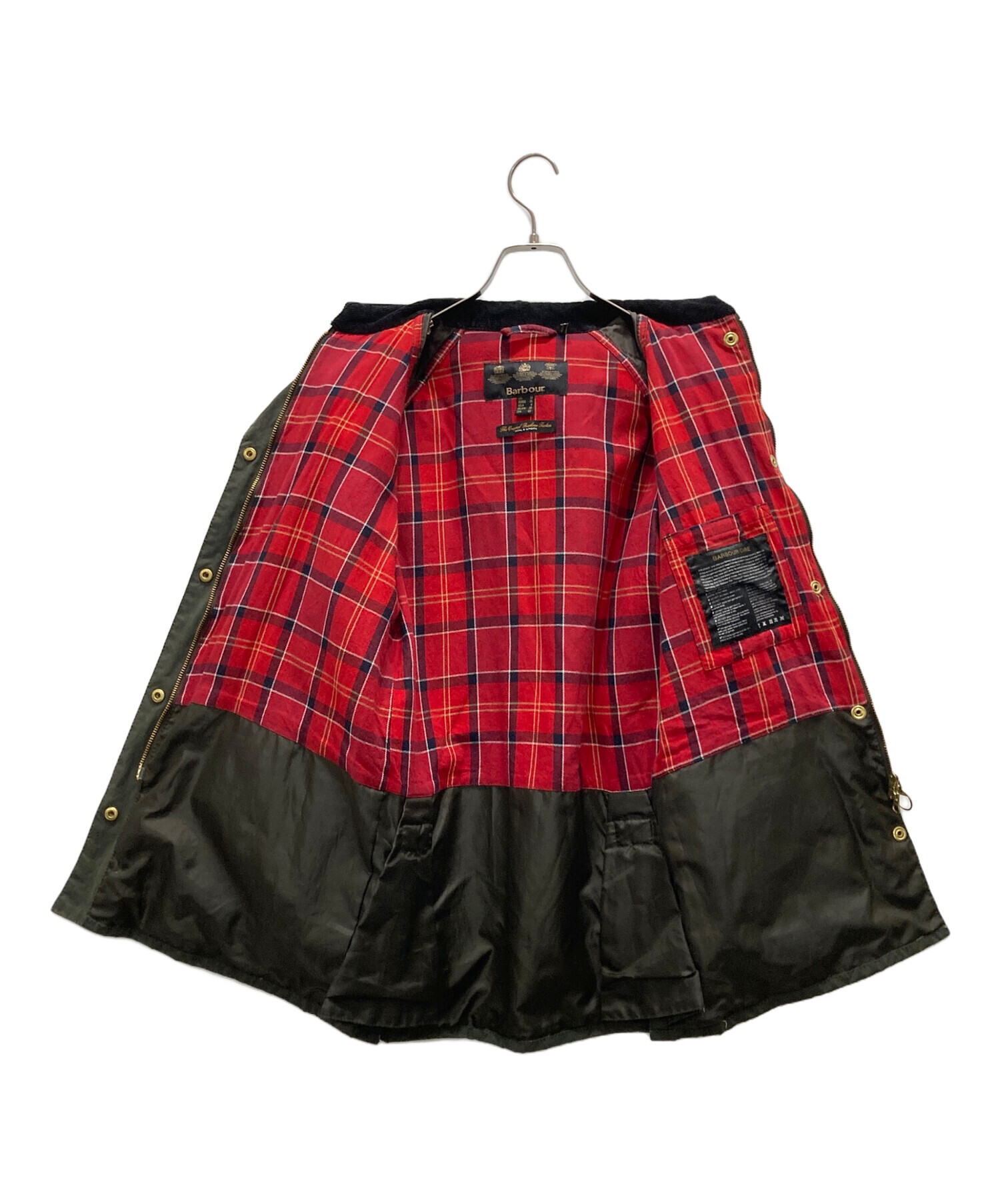 Barbour UK10 オイルドコート 中古・古着通販】Barbour (バブアー) オイルジャケット カーキ サイズ