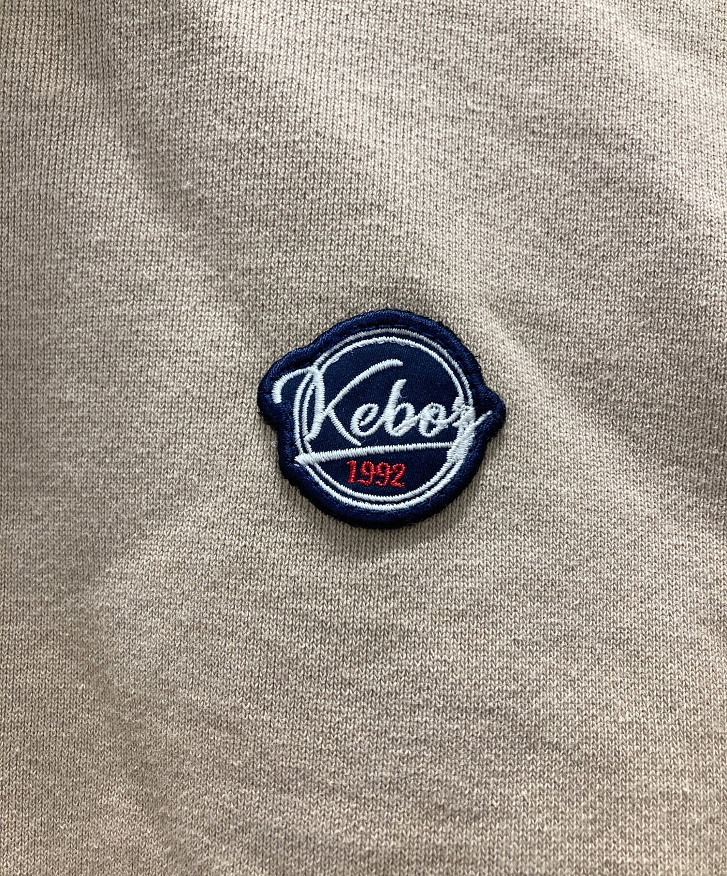 中古・古着通販】KEBOZ (ケボズ) ハーフジップスウェット ベージュ 