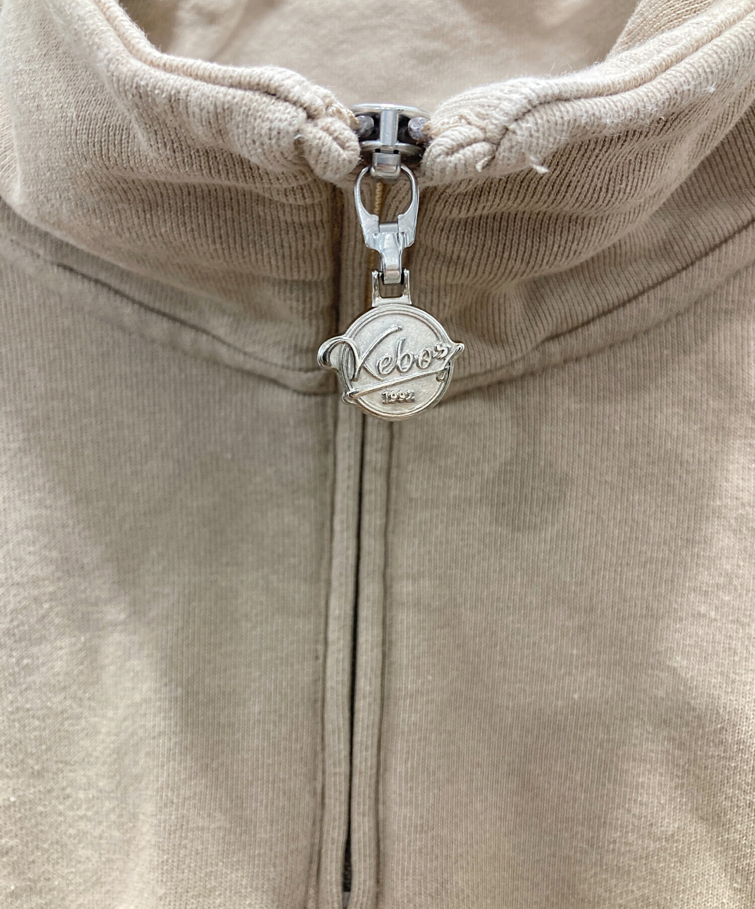 中古・古着通販】KEBOZ (ケボズ) ハーフジップスウェット ベージュ 