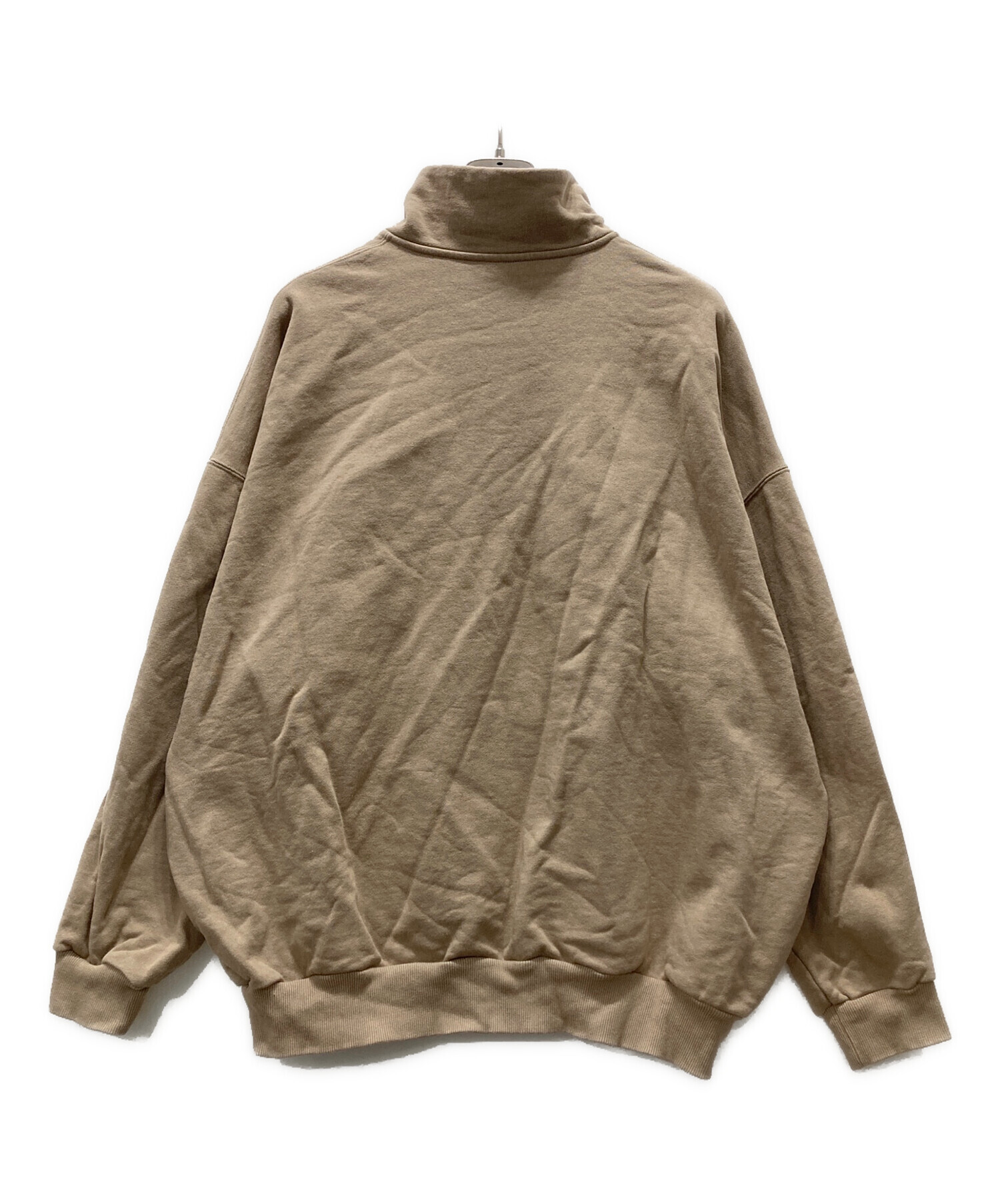 中古・古着通販】KEBOZ (ケボズ) ハーフジップスウェット ベージュ 