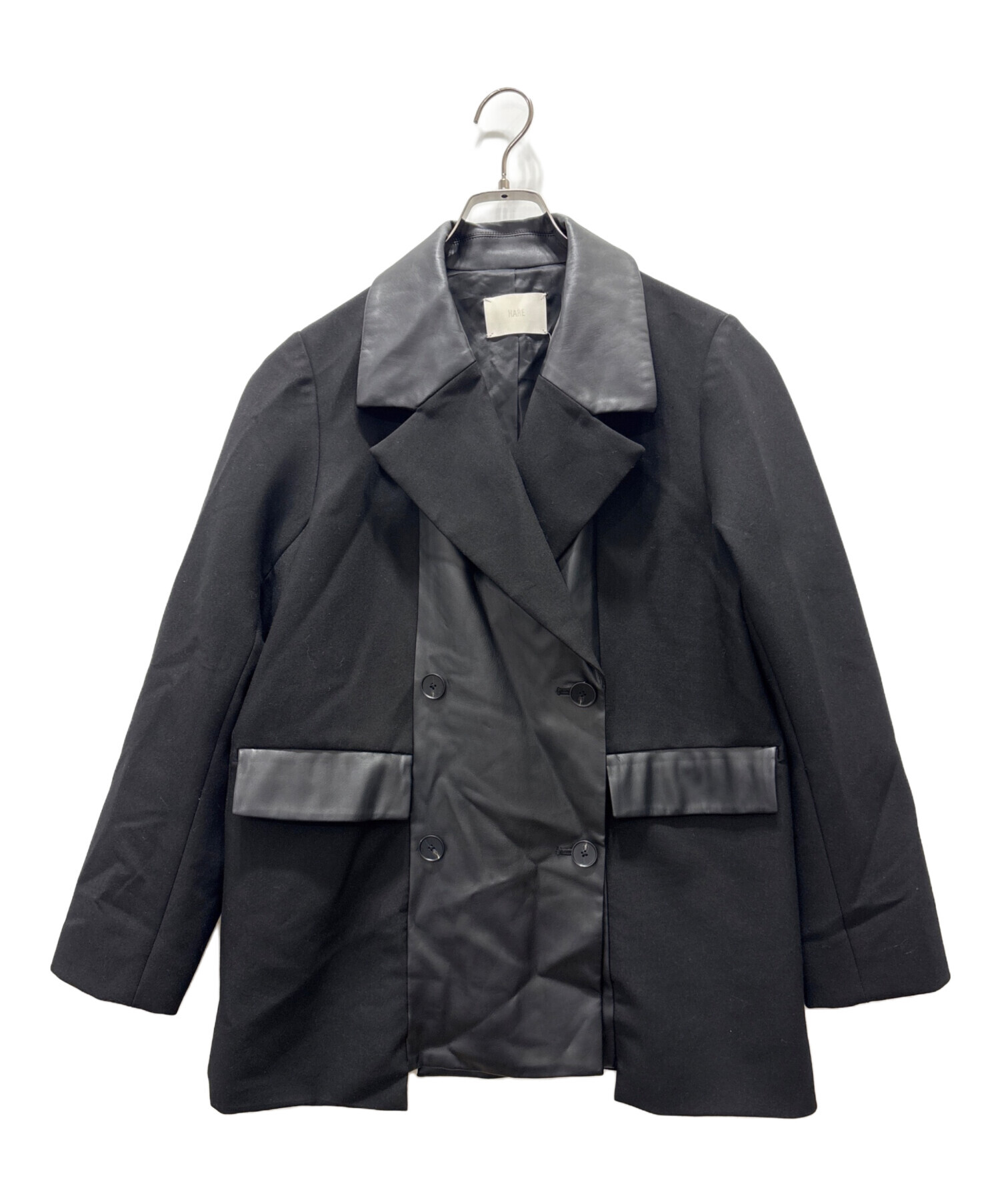 【完売商品】HARE フェイクレザーキリカエジャケット 中古・古着通販】HARE (ハレ) シンセティックレザーキリカエジャケット