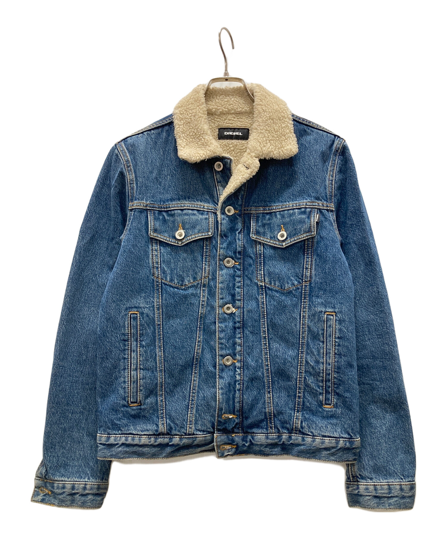 DIESEL ボアデニムジャケット 中古・古着通販】DIESEL (ディーゼル) 裏ボアデニムジャケット