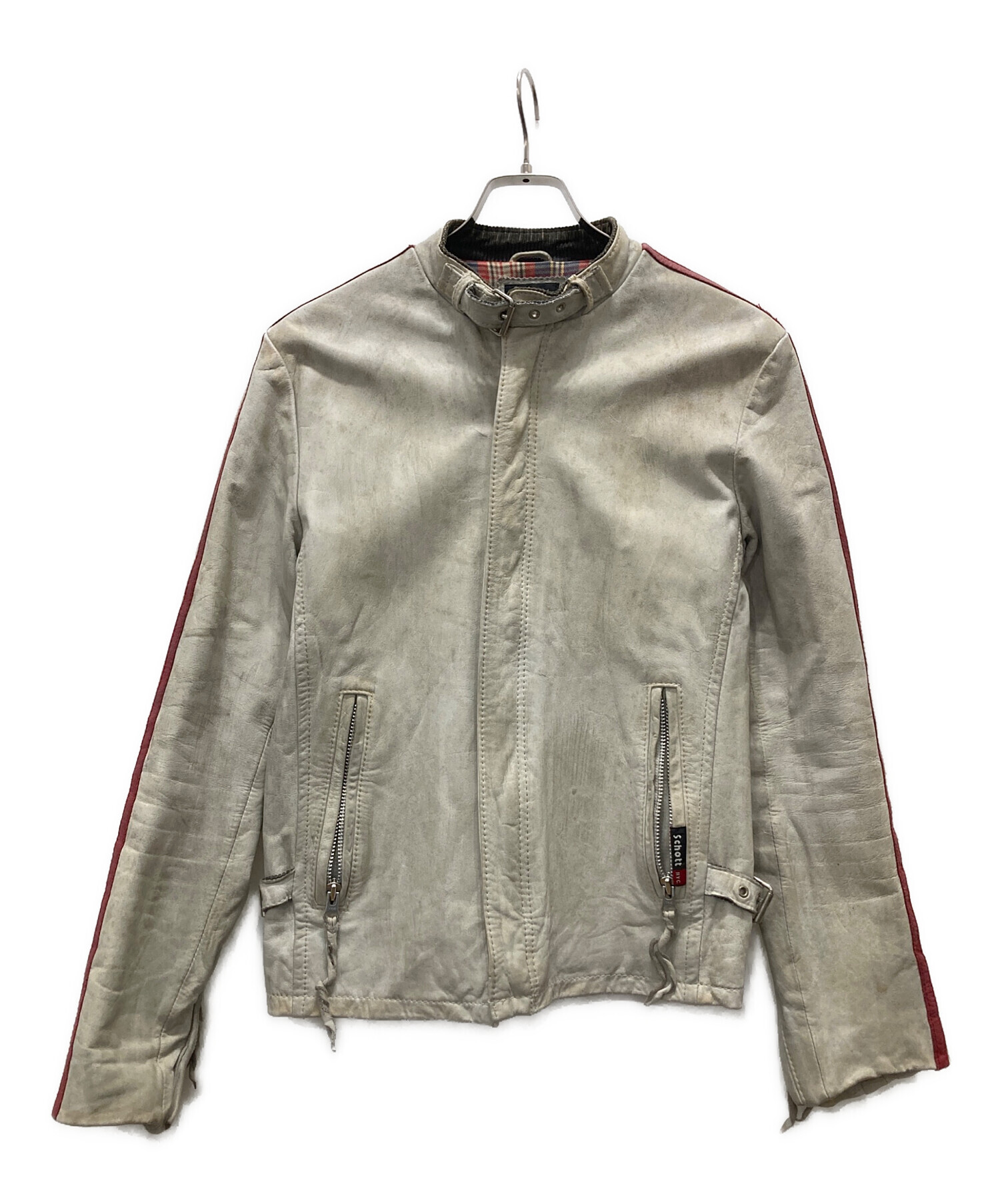 中古・古着通販】Schott (ショット) エイジング加工シングルライダース