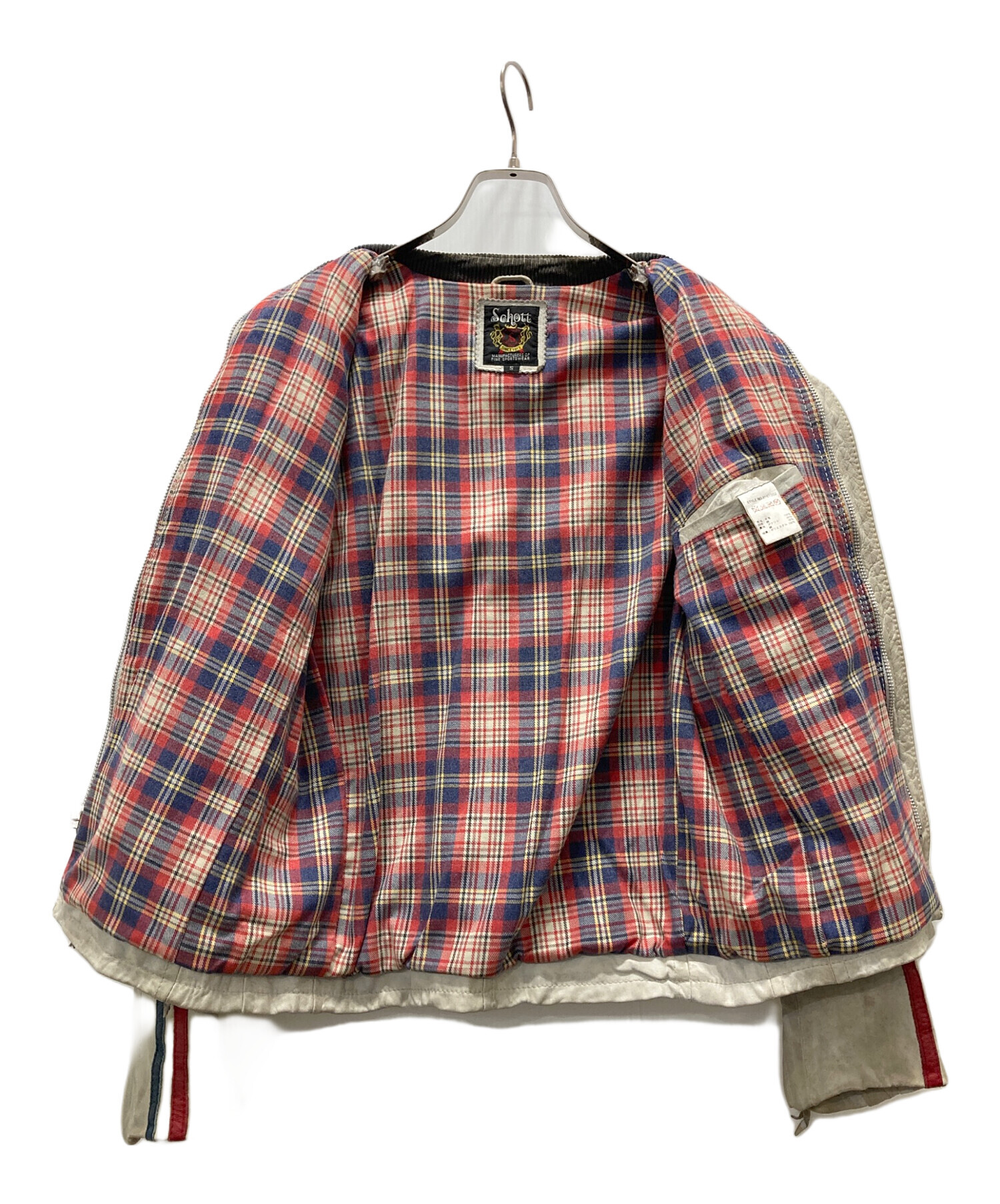 中古・古着通販】Schott (ショット) エイジング加工シングルライダース