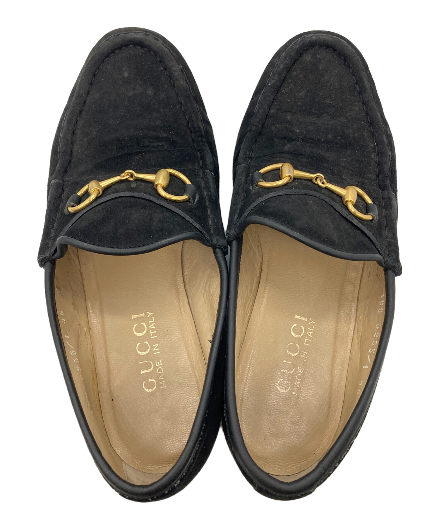 中古・古着通販】GUCCI (グッチ) スウェードホースビットローファー