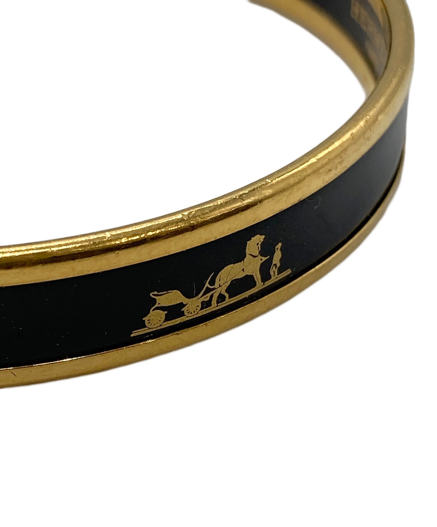 エルメス(Hermes) HERMES (エルメス) エマイユPM ブラック×ゴールド 