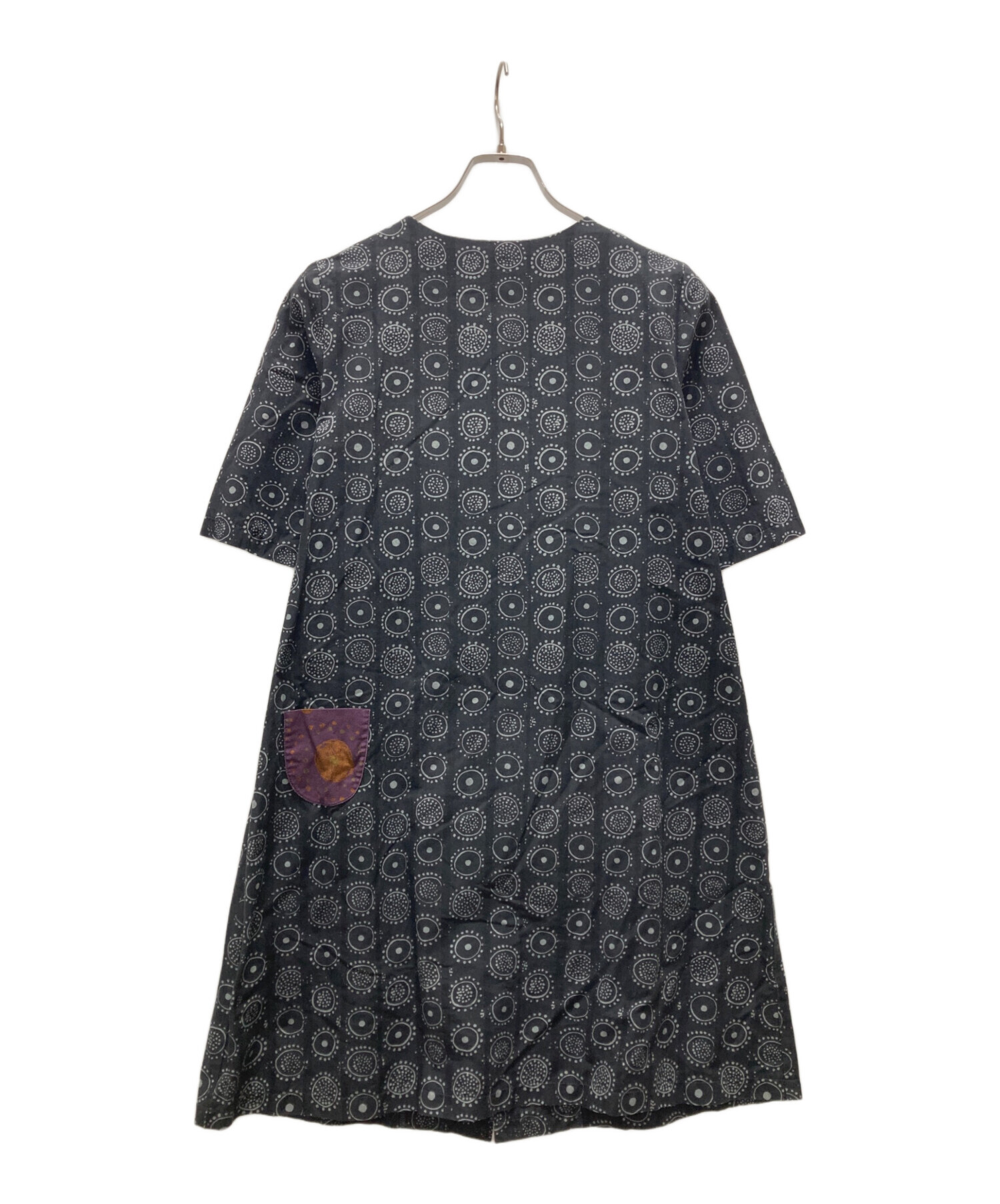 中古・古着通販】marimekko (マリメッコ) ブラウスワンピース ブラック 