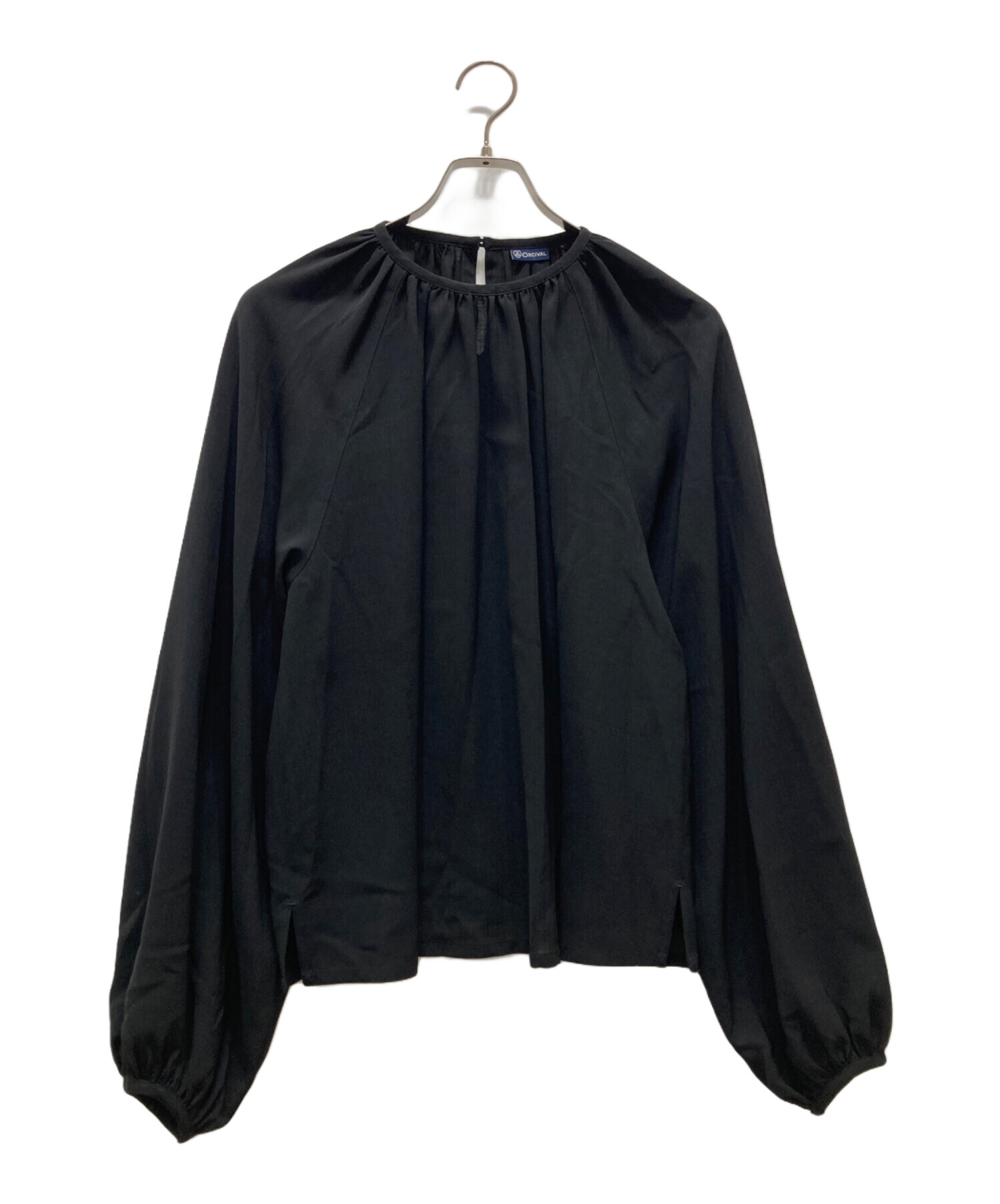 中古・古着通販】ORCIVAL (オーシバル) パフブラウス ブラック サイズ 
