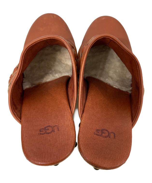 中古・古着通販】UGG (アグ) レザーサボサンダル ブラウン サイズ:24