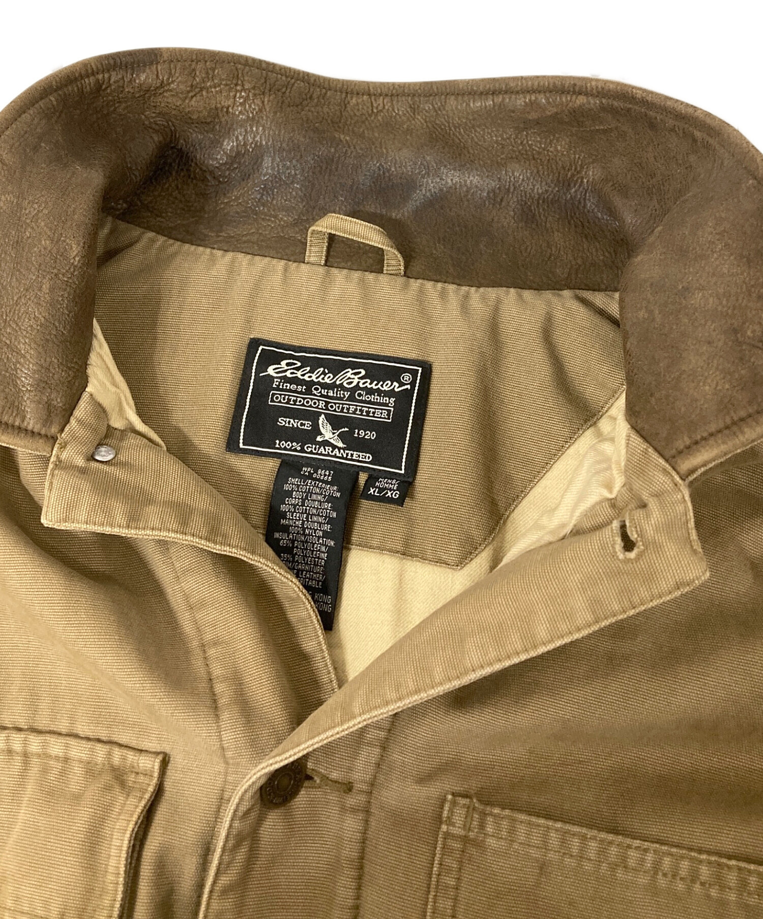 中古・古着通販】Eddie Bauer (エディーバウアー) レザー襟