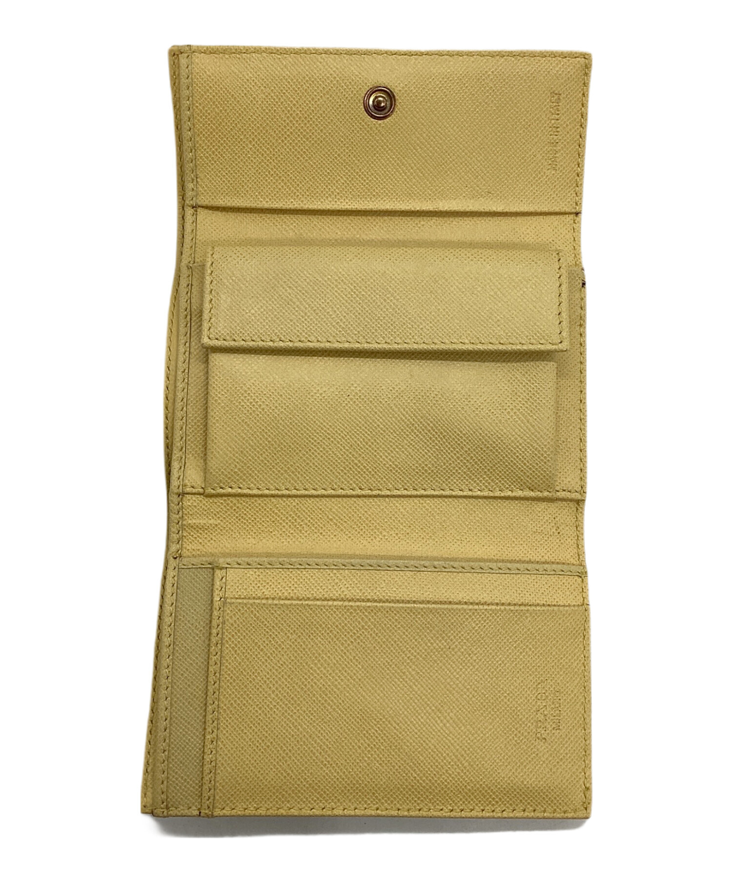 中古・古着通販】PRADA (プラダ) 3つ折り財布 イエロー｜ブランド