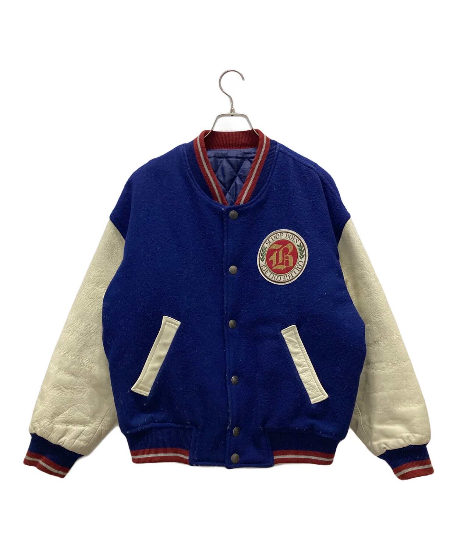 中古・古着通販】SCOOP BOYS (スクープボーイズ) レザー袖スタジャン