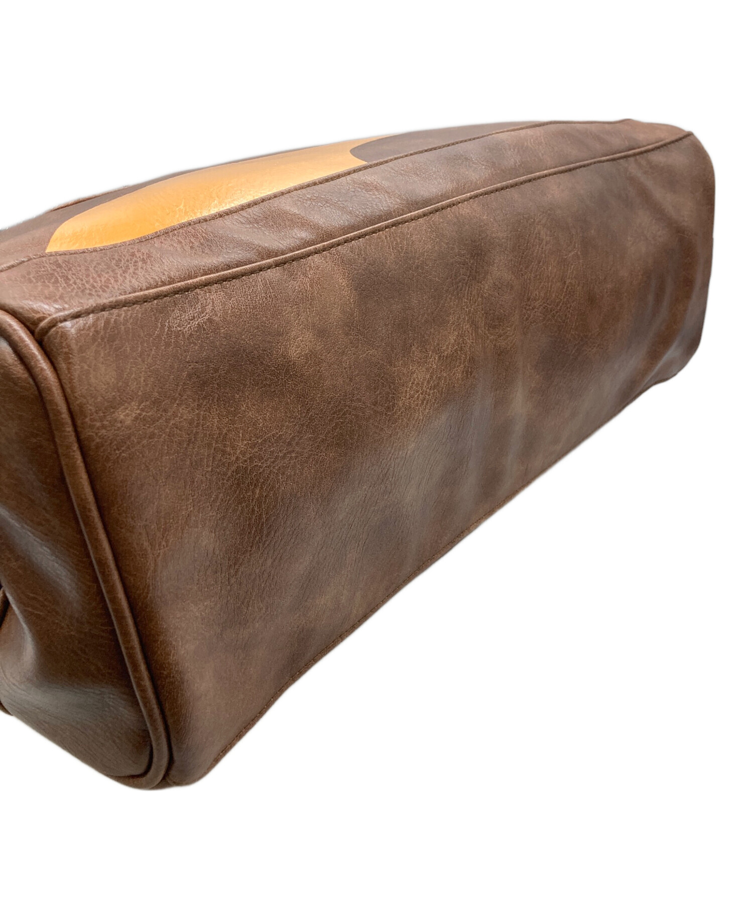 中古・古着通販】PUMA (プーマ) Fレザーminiボストンバッグ ブラウン