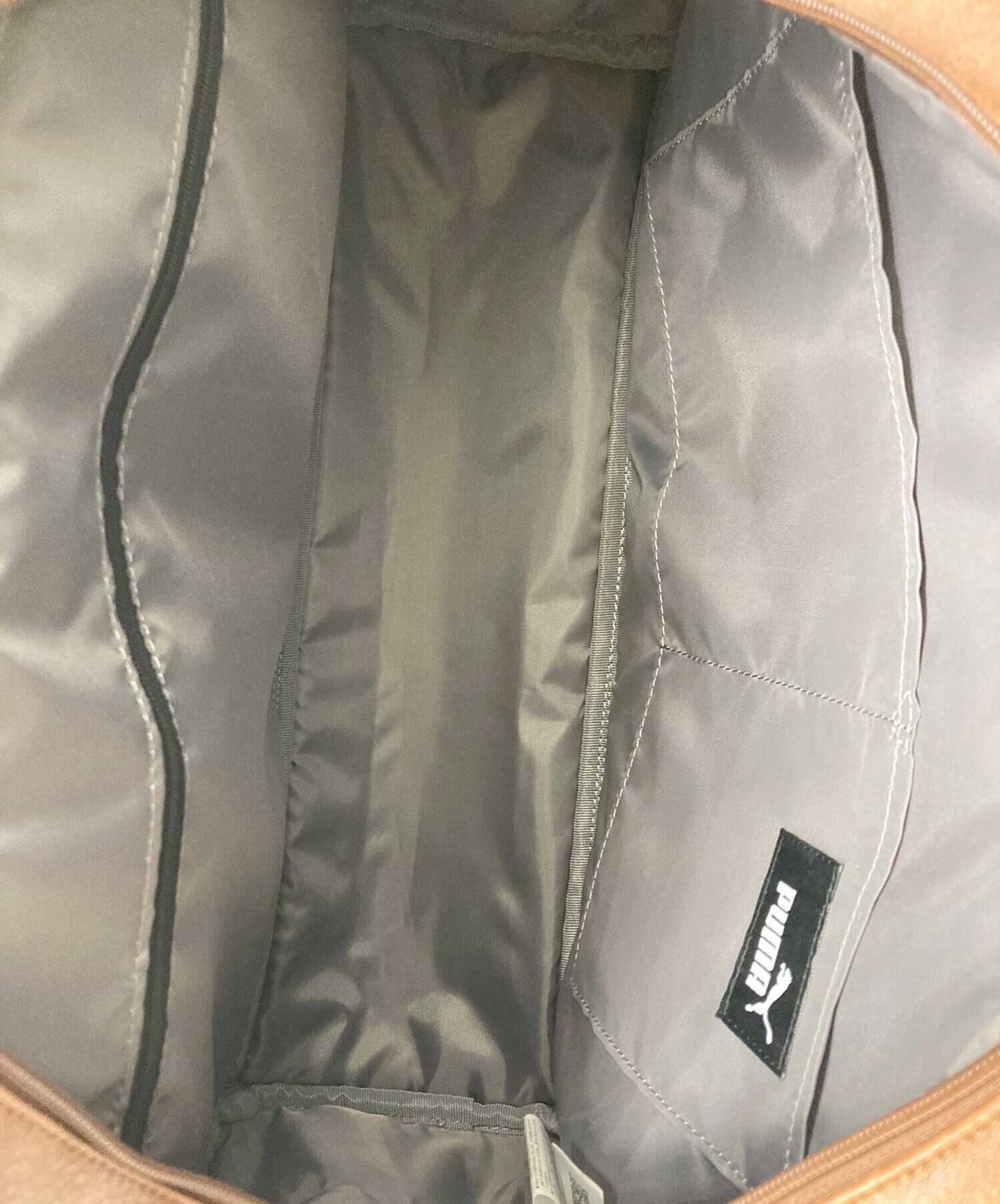 中古・古着通販】PUMA (プーマ) Fレザーminiボストンバッグ ブラウン