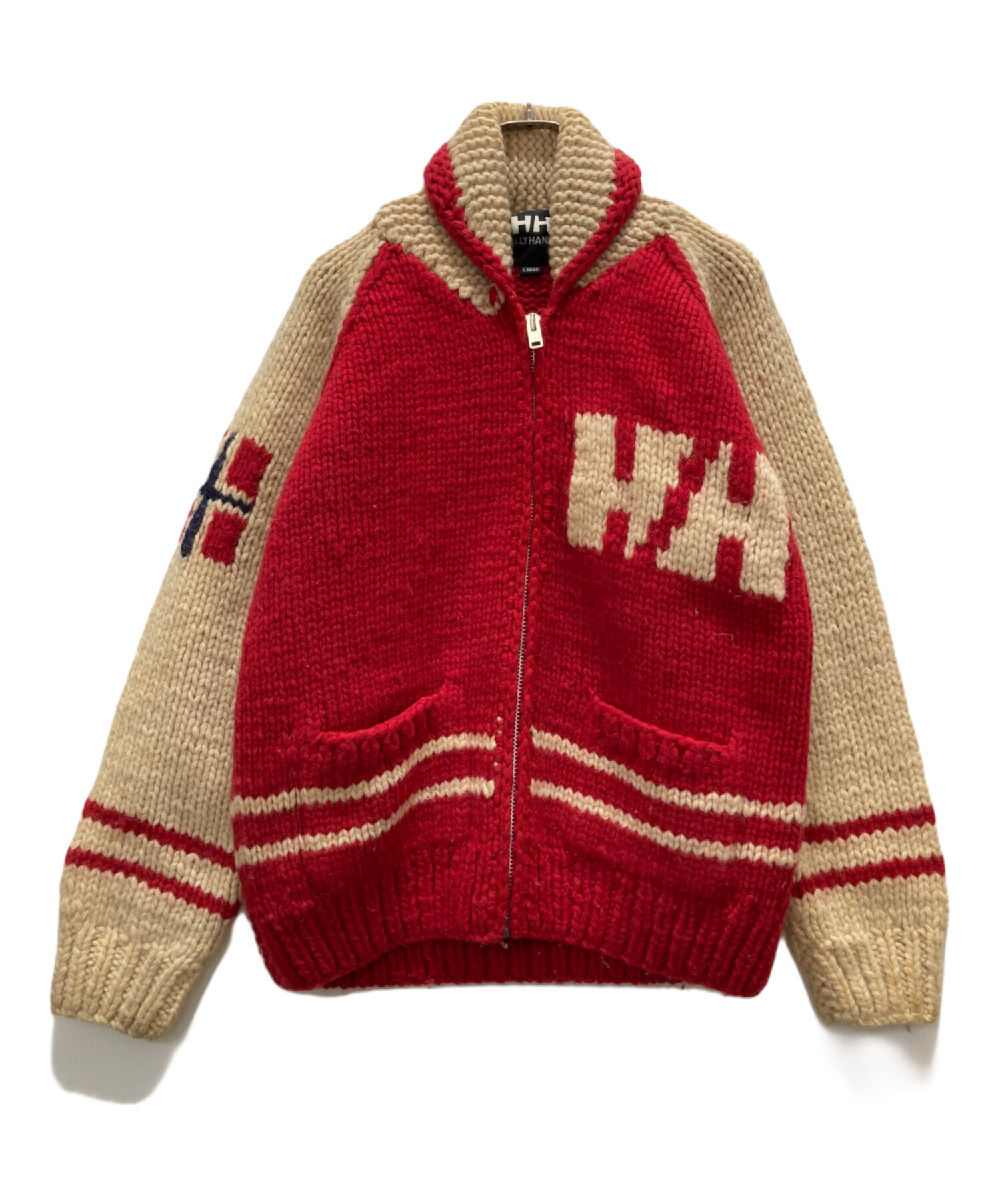 希少 HELLY HANSEN ヘリーハンセン カウチン ニット カーディガン 中古・古着通販】HELLY HANSEN (ヘリーハンセン) カウチンニット